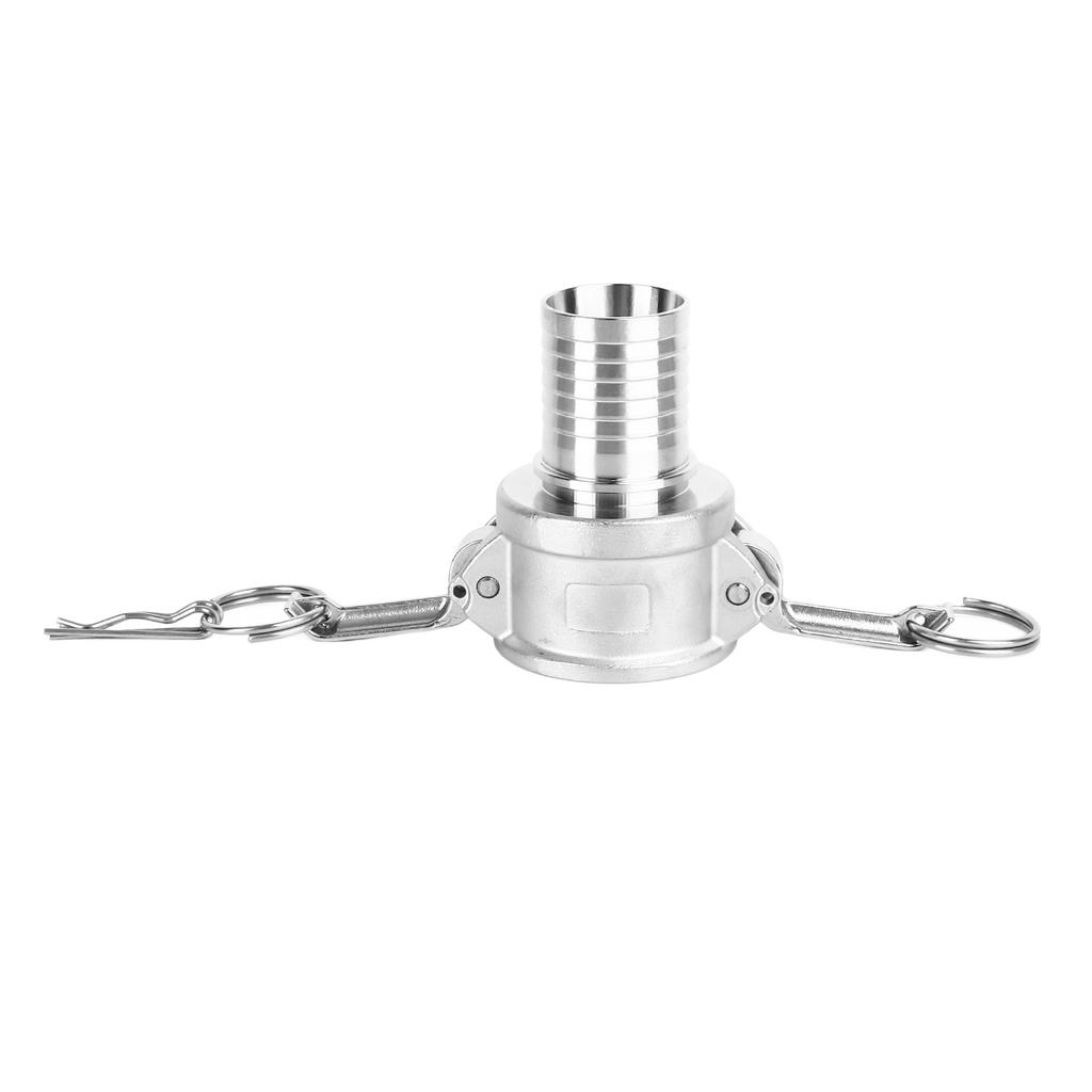 1.5in Camlock Fitting Stainless Steel Quick Install Female Cam Lock Hose Fitting for Pipe Connecting Car Maintenance