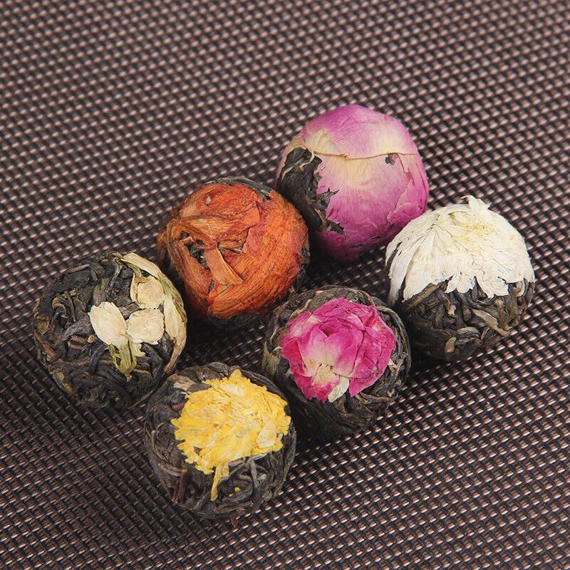 Yunnan Raw Pu'er vonný čaj 120g (18 ks) Ručně vyráběné dračí koule květiny dárková krabička