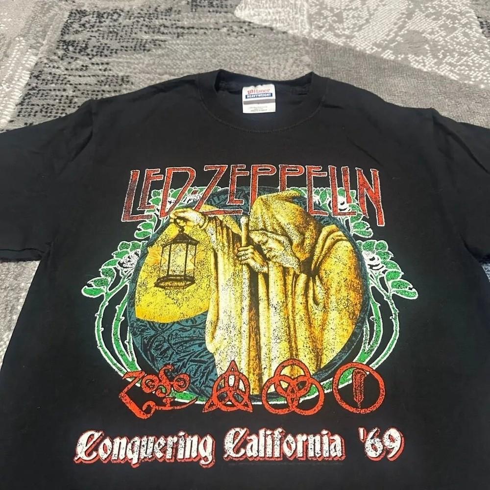 Led Zeppelin Conquering California Black Unisex T-shirt Classic Style KH13538 Unisex T-Shirt XXXL
