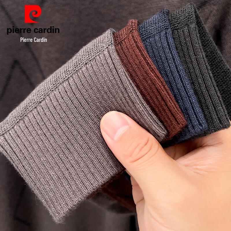 Pierre Cardin Men's 100% Pure Wool Mock Neck Sweater