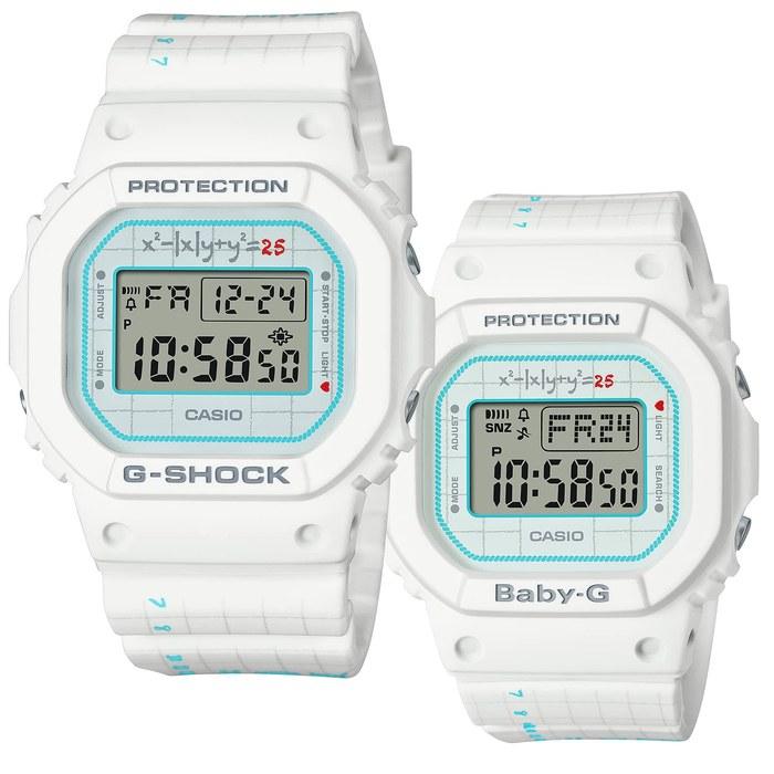 CASIO LOVER’S COLLECTION 2021 LOV-21B-7 White 2-Pack Pair Watch, Square Digital, LOV-21B-7JR