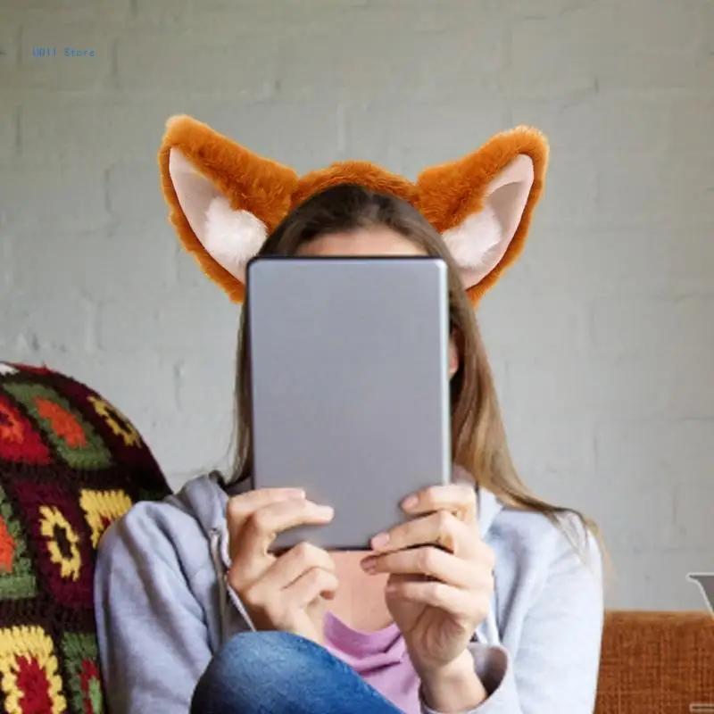 Ručně vyrobená čelenka s psími oušky Psí holčičky Cosplay doplňky Uši Fursuit Maškarní Halloweenská Cosplay párty