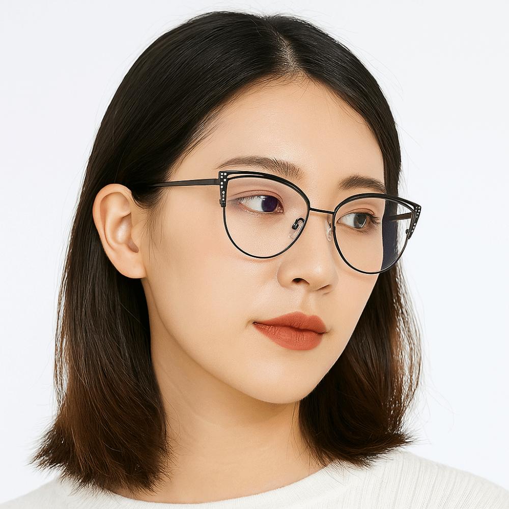 Metal Frame Anti-blue Light Glasses Transparent Computer Eyewear  Business