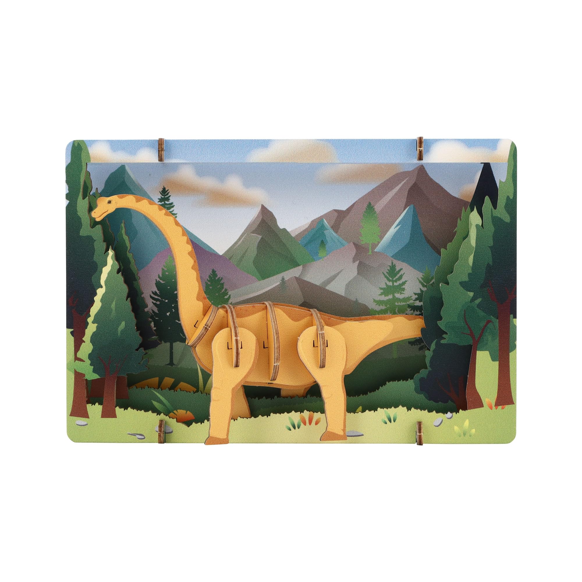 

Luke Run APRICUS 3D Theater Puzzle Brontosaurus Puzzle, 14.7 x 3.6 x 9.7 cm, Wooden