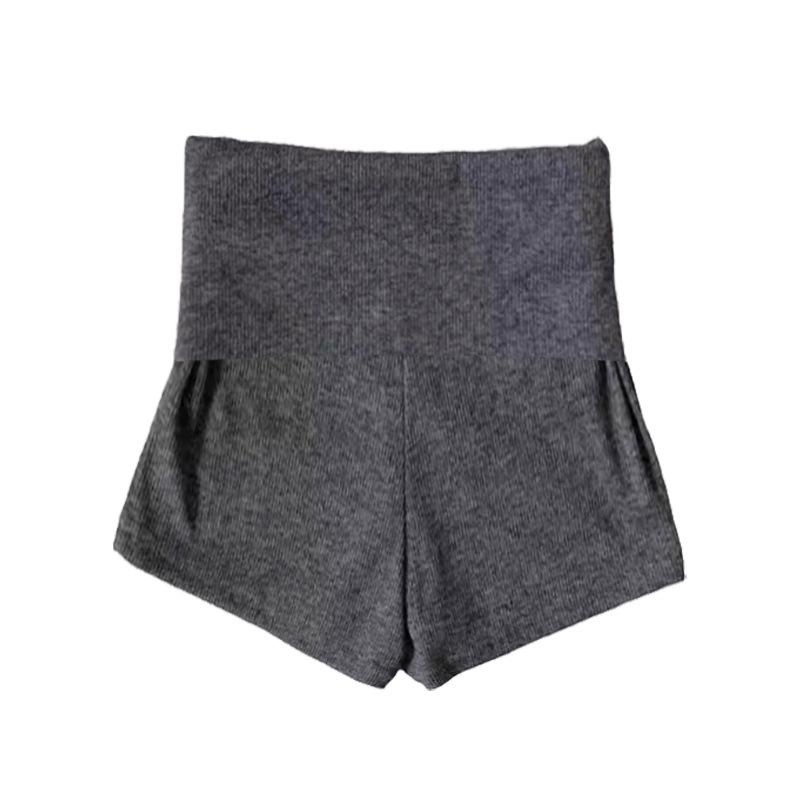 

Dark Gray Maternity Shorts - Summer 2026 Collection: Stretchy Three-Quarter Belly Support with Base Layer for Casual Wear L (110-125 lbs) сірий колір