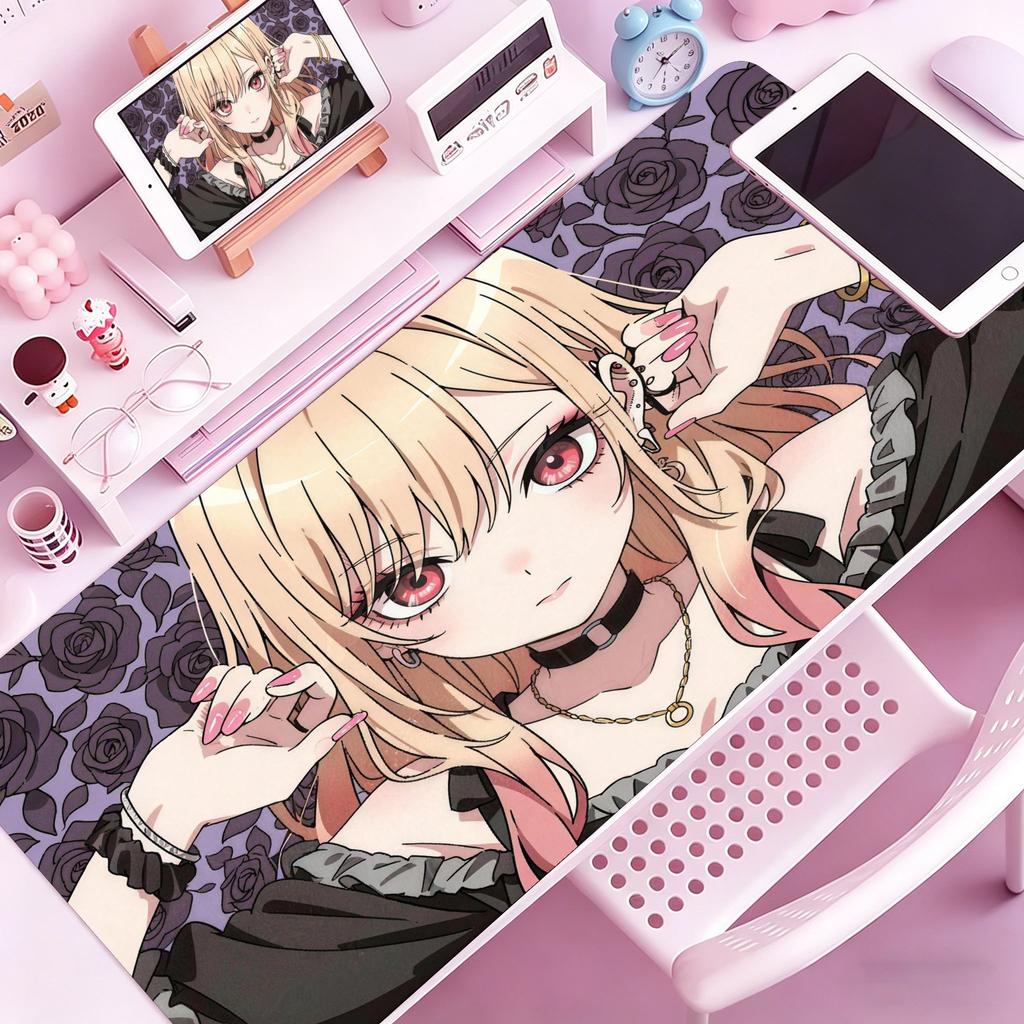 Carino Anime Kitagawa Marin MMy DressUp Darling Tappetino Mouse Grande Tappetino Mouse Gaming con Bordi Cuciti Tappetino Scrivania Spesso PC