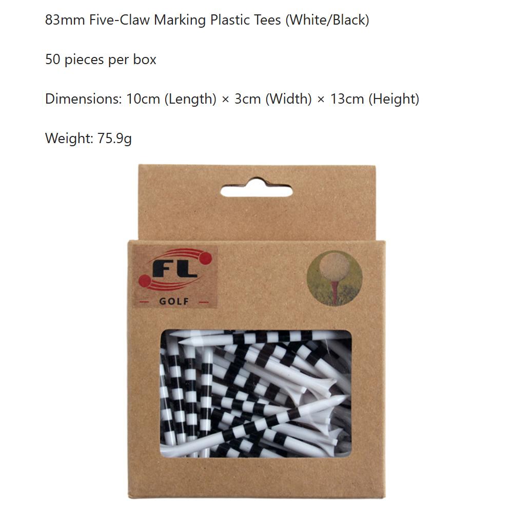 50 Pack Plastic Golf Tees Engineered To Reduce Friction & Side Spin, Unique Golf Gifts for Golfers