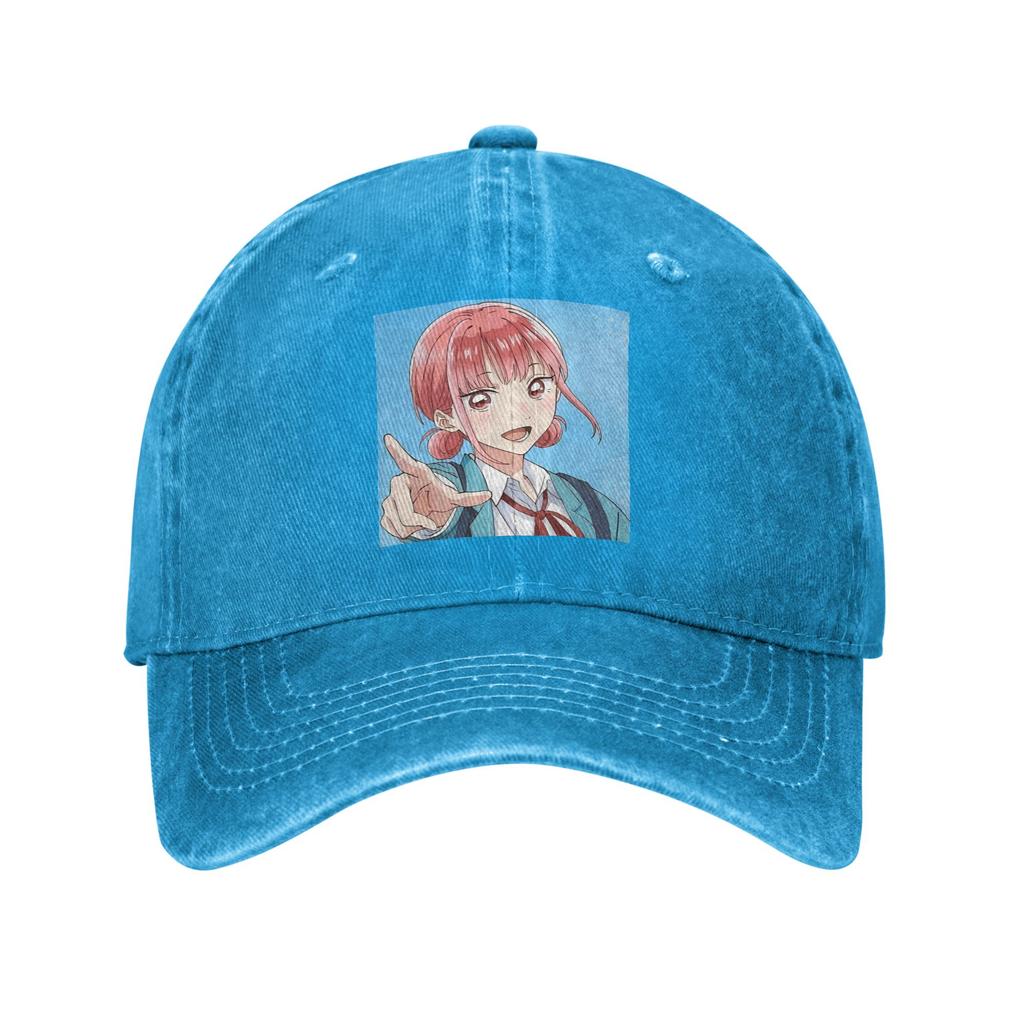 Blue Box Hina Chono Anime Washed Denim Cap Casual Baseball Caps Adjustable Hat Summer Unisex Baseball Hats