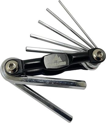 Yamashiro YK-035BK Motorcycle Tool Hex Wrench Set, Mini, Black, 1.5/2/2.5/3/4/5/6