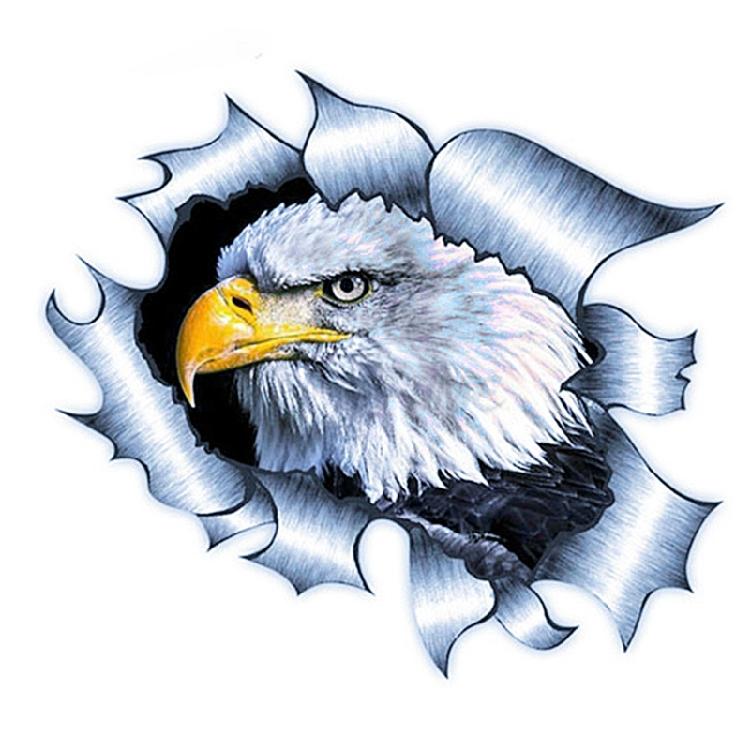 American Bald Eagle Flag Decal Reflective Sticker Waterproof Car Accessories