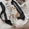 Elegant Polka Dot Silk Scarf & Headband Ribbon: Versatile Hair Accessory for Ponytails or Bags.