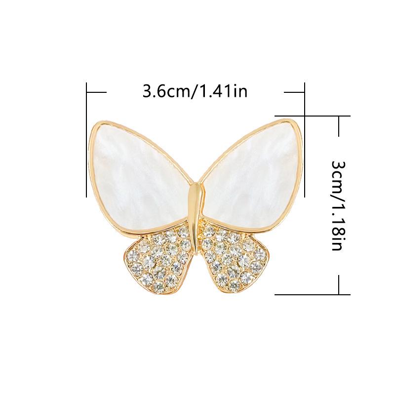 Luxurious Shell Flower Butterfly Brooch: Elegant Women's Cheongsam Coat Pin Accessory