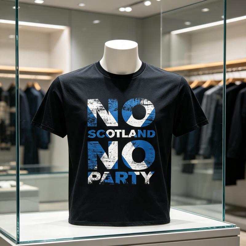 Scottish Banner Fans Scottish Flag No Scotland No Party Tshirt Retro Style Comfortable Breathable Cotton Fashion Casual Tshirt