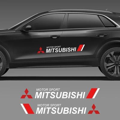 2pcs Car Body Decoration Stickers Car Door Scratch Blocking Decals For Outlander Lancer EX Asx Pajero Sport L200