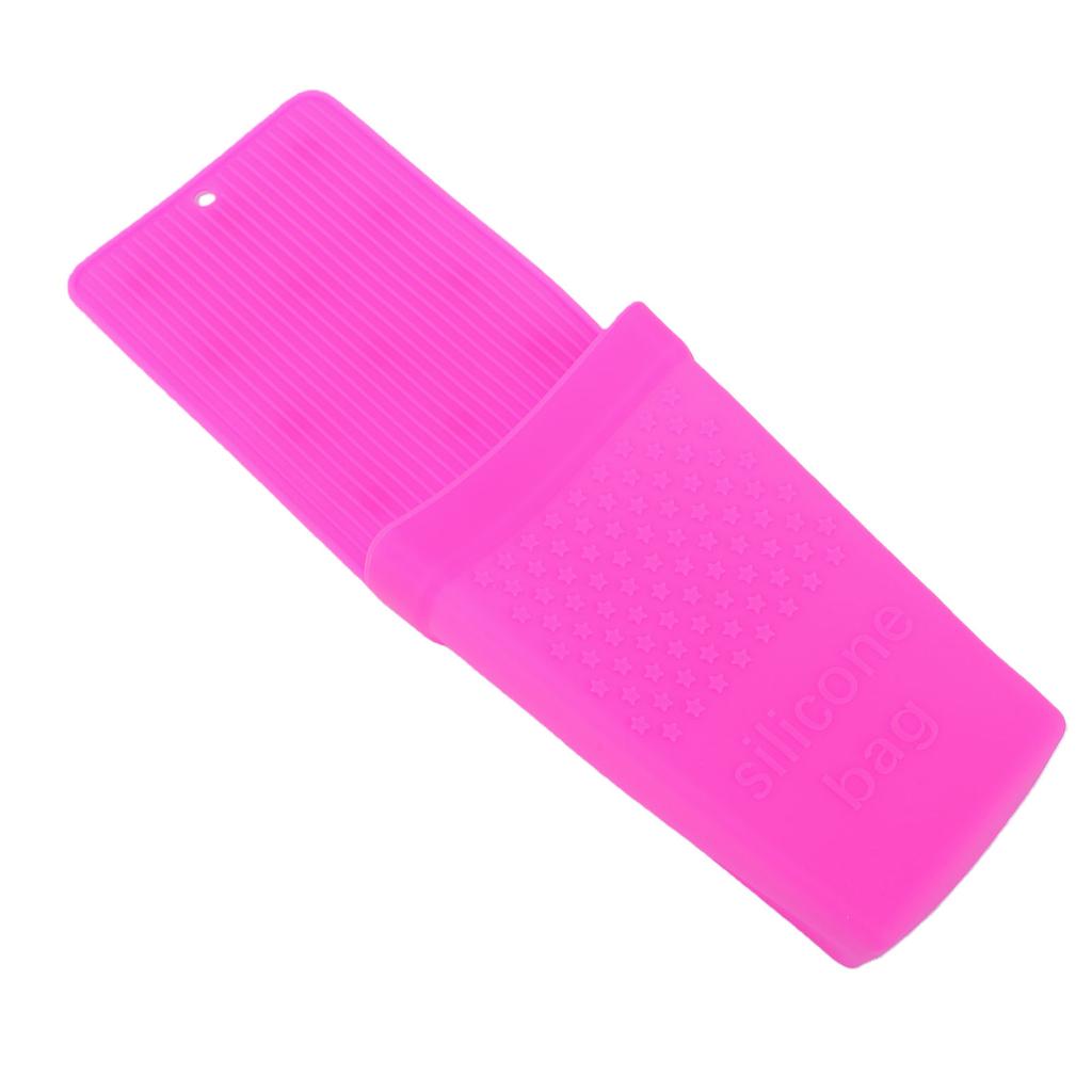 Supporto per Ferro Arricciacapelli in Silicone Resistente al Calore Supporto per Piastra per Capelli Montaggio a Parete con Ventosa per Piastra Piatta Rosato