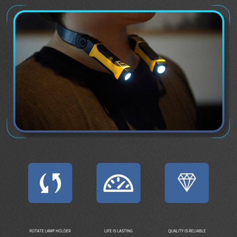 Upgrades LED Neck Light Eye Safe Designs Comfortable Lamp 65 Light Output Automotive Repair Work Light for Night Reading