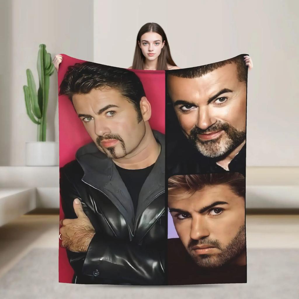 Coperta Fan Poster George Michael Qualità Calda Morbida Coperta Plaid per Decorazione Camera da Letto Invernale Copriletto Divertente per Uomini Donne