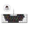 Mekanisk tastatur med 61 taster med RGB-lyseffekter Ergonomisk design Justerbart Plug-and-Play Universalt kablet spilltastatur