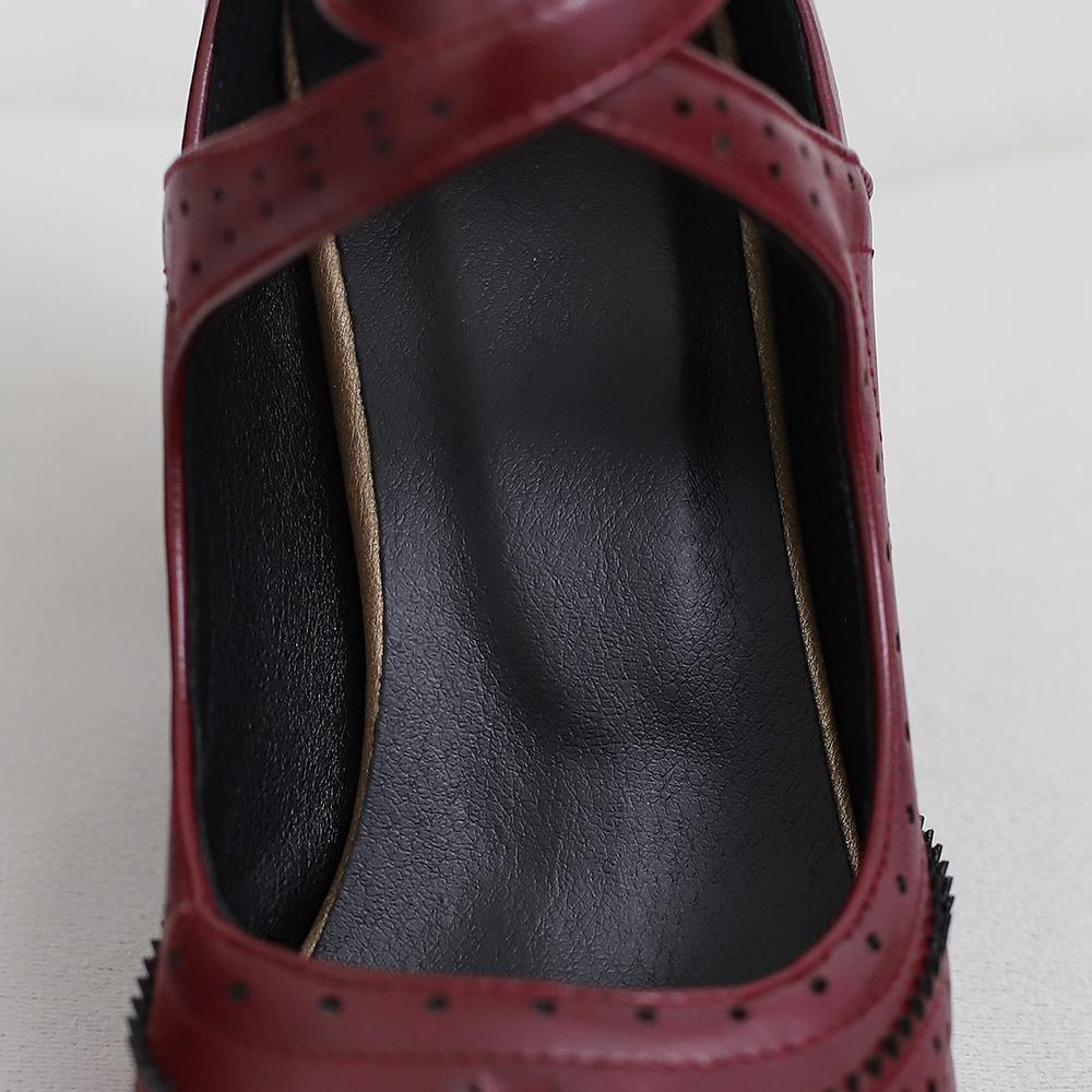 Scarpe Décolleté Donna Mature Punta Tonda Tacco Largo Alto Scarpe Eleganti Taglie Forti 46 50