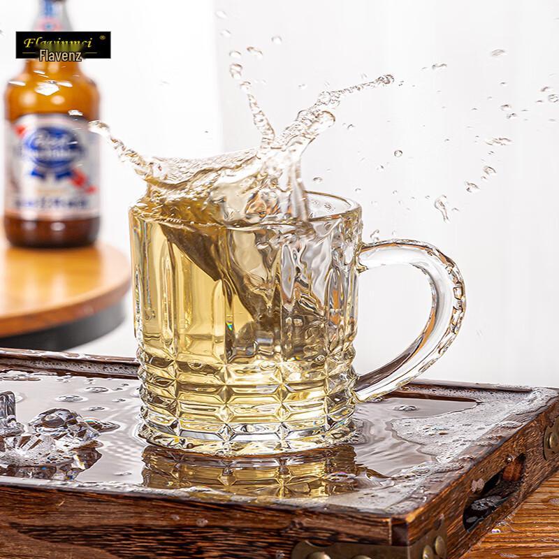 Flavintz Large Handled Glass Mug