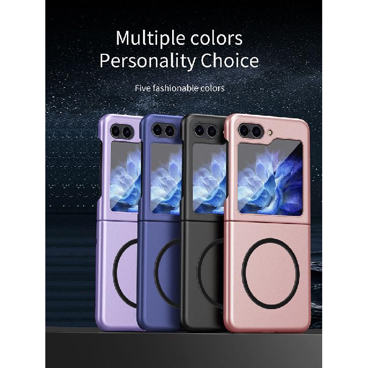 Suitable for Samsung Galaxy Z Flip8 phone case, magnetic skin-feel, foldable screen, full protection, anti-drop cover