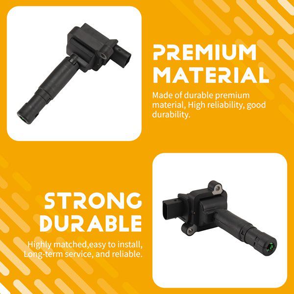 4-Piece Ignition Coil Set for Mercedes W203 CL203 (A0001502980, A0001501580)