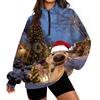 Women's Trendy Printed Half-Zip Sweatshirt Lightweight Casual Pullover for Everyday Wear