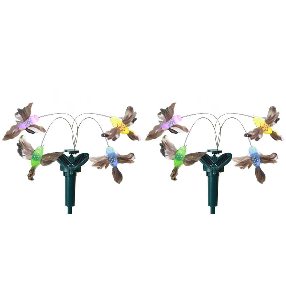 Solar Flying Humming Bird Indoor Outdoor Dancing Fluttering Butterflies Waterproof Creative Craft Atmosphere for Home Walkways
