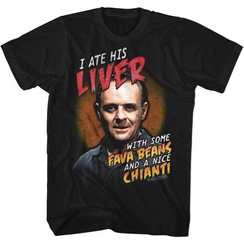 Silence of the Lambs Fava Beans And Chianti Black Adult TShirt Unisex T-Shirt XXXXL