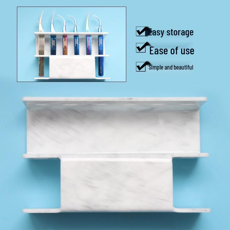 6-Slot Eyelash Tweezer Holder & Quick Bloom Extension Display Stand