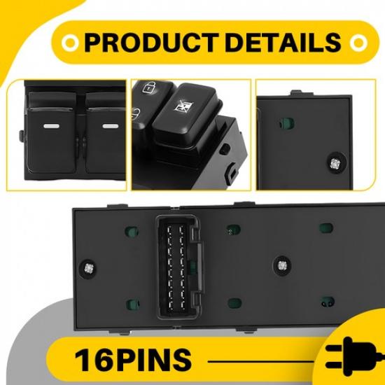 Left Front Power Window Control Switch Fit 2011-2016 Kia Sportage 935703W000WK