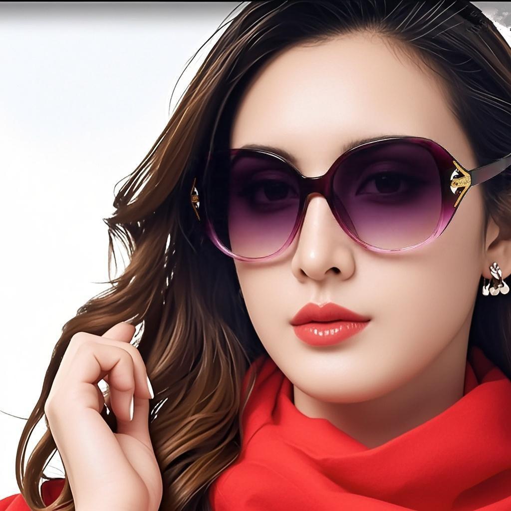 Sunglasses Women Running Rivers And Lakes Big Frame Thin Versatile Sunglasses Uv Protection Sunshade Retro Classic