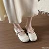 Fashion Retro flat bottomed small leather shoes for women new spring summer single shoes versatile comfortable shallow mouth shoes