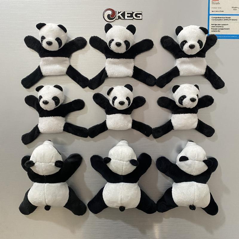 1 Stück Süßer Plüsch-Panda-Magnet für den Kühlschrank Festivalgeschenke für Tourismus Koffer Souveniranhänger