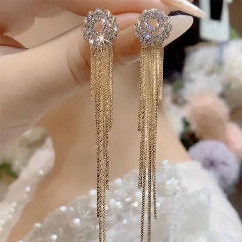 

Элегантные серьги с кисточками для женщин - Дизайн «Легкая роскошь», серебряная игла