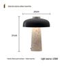 Lampe de Table Champignon en Travertin Jaune