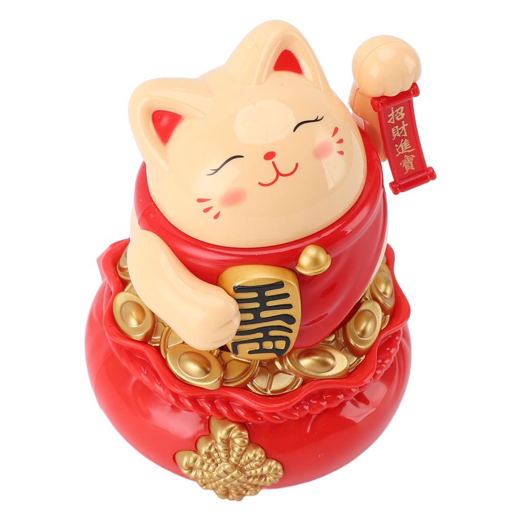 Solarbetriebene Glückskatze Dekorative Reichtum Begrüßende Winkende Arm Glückskatzen Ornament für Zuhause Auto