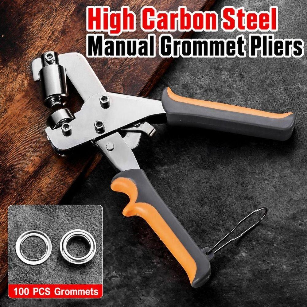 Rubber Grip Manual Grommet Pliers Metal Grommet Press Tool New Eyelet Pliers Banner Making