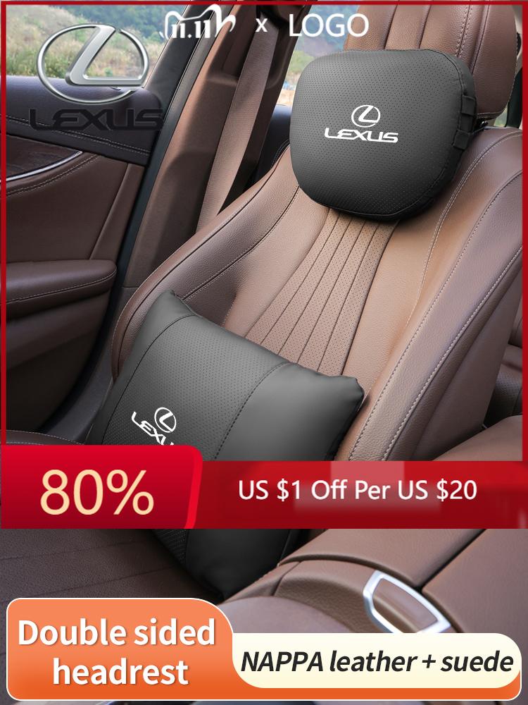2026 Hot Interior Stickers For Lexus F Sport ES300 LS500h RX300 GS300 IS300 LX570 CT200h Car Suede Leather Headrest Neck Support WN2