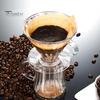 Hand Drip Coffee Maker Dripper Filter Cup with Spiral Groove Design, Pour Over Cone, Reusable Holder V.60 Heat Resistant Transparent Plastic