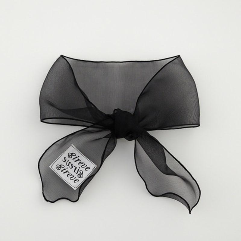 Eireve ORGANZA DURCHSICHTIGER SCHAL_SCHWARZ