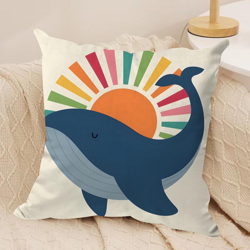 Geometric animal pattern Cushion Cover Soft Plush Fabric DoubleSided Printed Sofa Cushion Cover for All Seasons Home Decor Gift 30x30cm