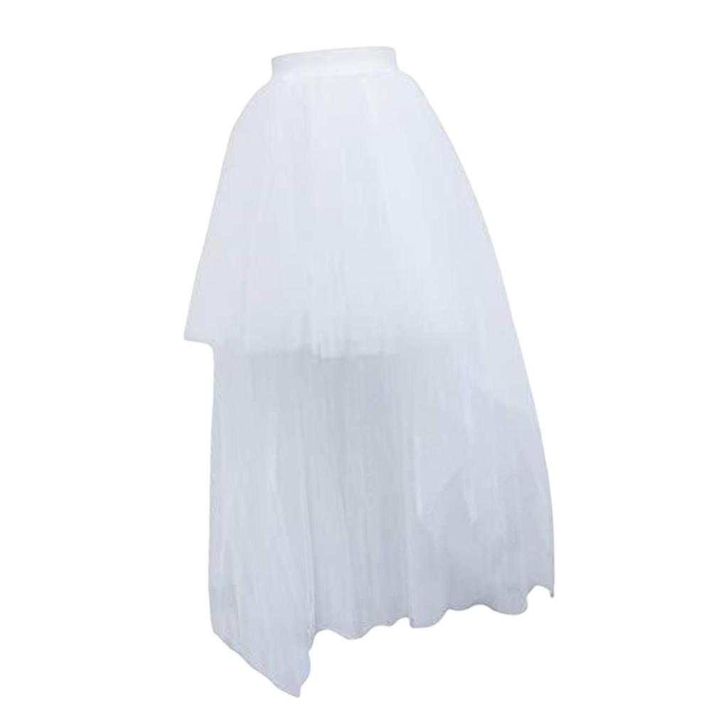 Women High Low Tutu Skirts Dancewear Layered Mesh Tulle Skirt for Stage Performance