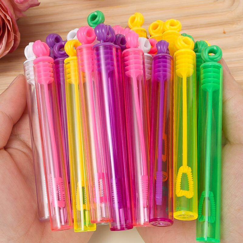 48/10Pc Mini Bubble Wands Bulk Bubble Maker Girls Boys Birthday Party Decoration Tools Game Classroom Prizes Outdoor Summer Toys