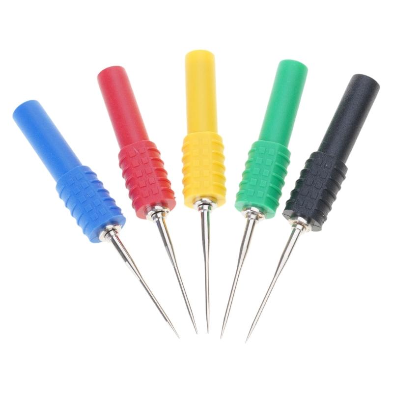 5pcs Test Back Probe Pin,Not-Destructive Pin Test Probes Pin Insulation Piercing Needle Multimeter Test Probe