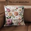 2D Vintage Embroidered Floral Throw Pillow Covers** Pattern Cushion Cover Suitable For Sofa Bedroom Car Pillow Cover