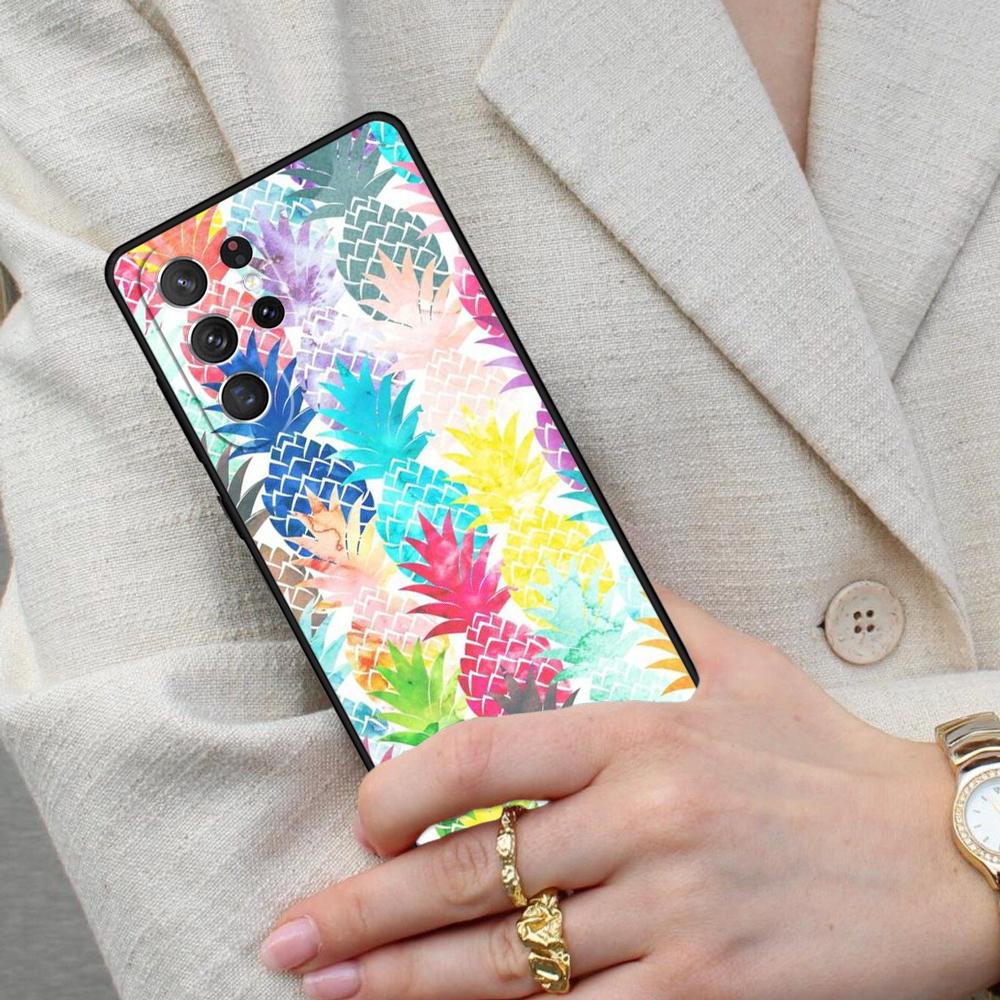 Summer Fruit Pineapple Cell Phone Case for Samsung Galaxy S26 Ultra S25 S24 S23 S22 S21 S20 Note10 Cover