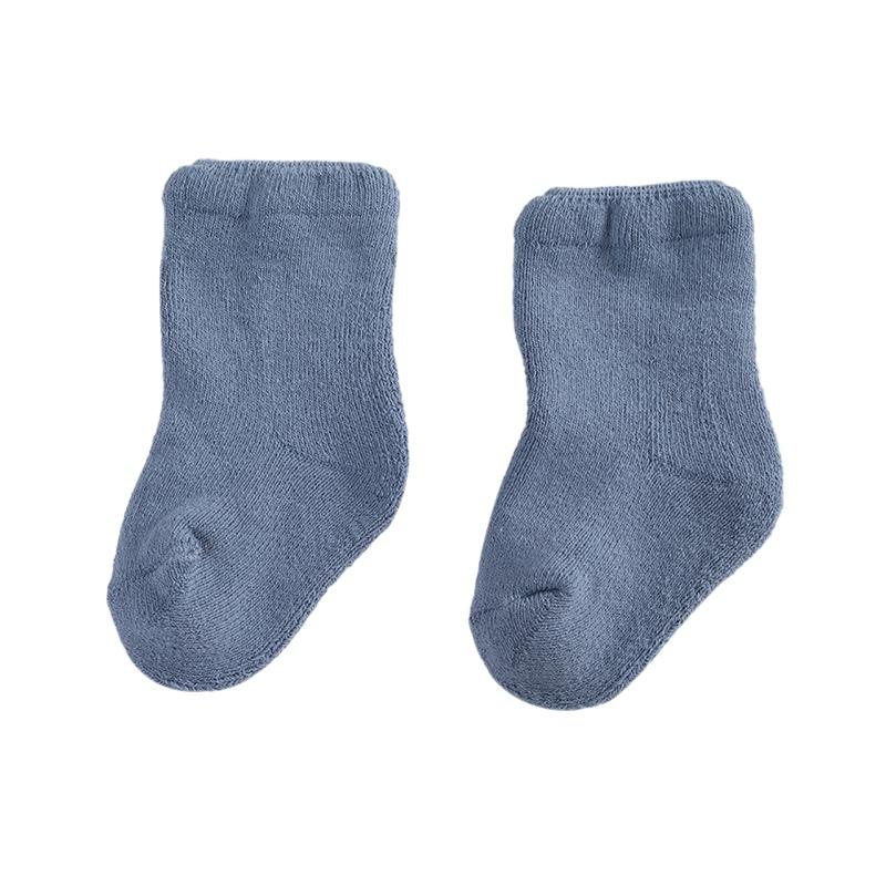 

Однотонные теплые хлопковые носки для малышей, приятные для кожи и дышащие нескользящие носки S