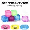 Non-Toxic Ice Cube Fidget Toy Soft Resilient Ice Cube Sensory Toy Cool Squeeze Cube Toy  Kids