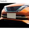 Car Cover ABS Chrome Bumper Engine Head Trim Front Grid Grill Grille Frame Edge 2PCs For Nissan NOTE 2017 2018